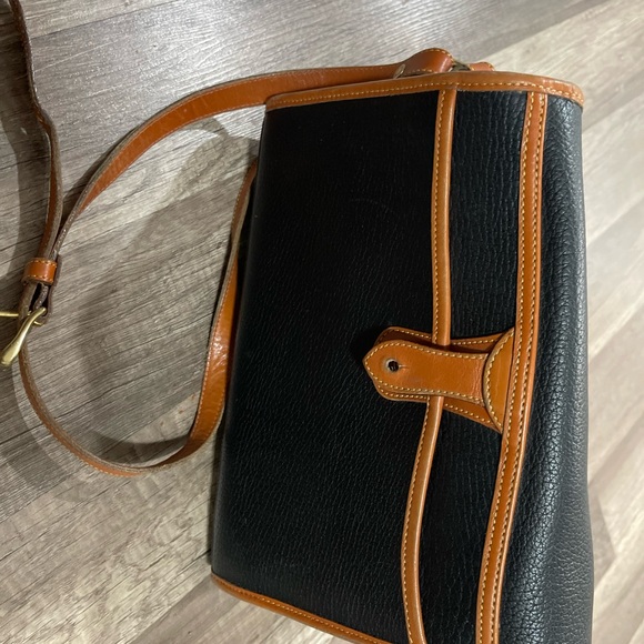 Dooney & Bourke all weather leather black preppy crossbody satchel Lagenlook Y2K - Picture 11 of 14